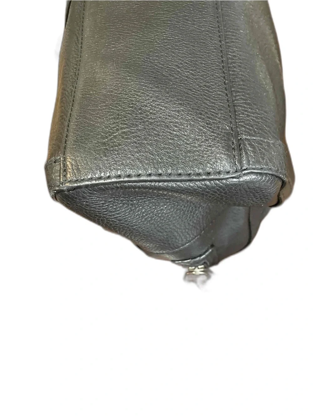 Kenneth Cole Reaction Textured Leather Front Center Zip Shoulder Bag